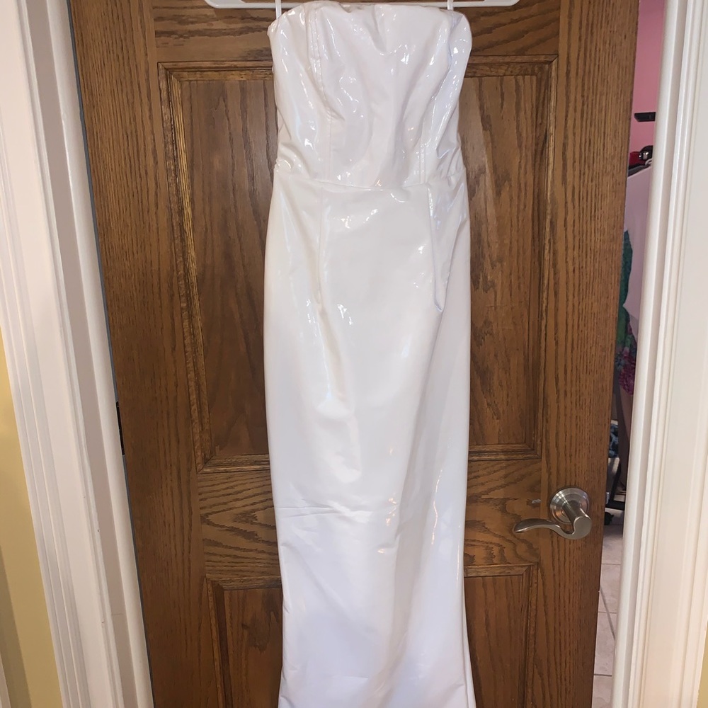 Pencil latex tube dress